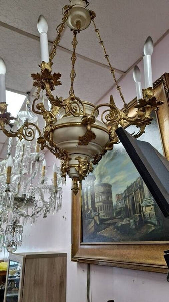 19TH CENTURY CHANDELIER WITH FACES