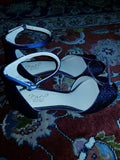 Badgley Mischka Size 9 Women's Shoes Jewel Sycamore Navy Satin