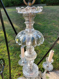 Antique Baccarat twist crystal chandelier