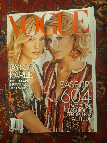 Vogue Magazine March 2015 with Taylor Swift and Karlie Kloss on Cover