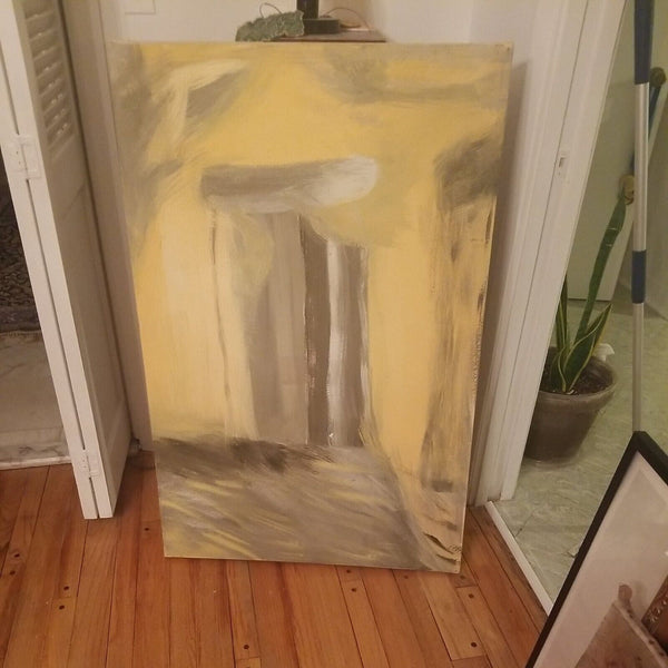 Vintage Abstract expressionist Pastel Painting #93508