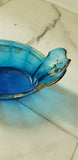 Antique Bohemian Moser Art glass centerpiece Bowl - Diamonds Sapphires Rubies Emeralds