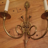 Pair Of Vintage Hollywood Regency Arrow Sconces