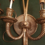 Pair Of Mid Century Modern Gilt  Sconces