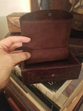 Vintage Leather Collection of 4 Jewelry Boxes Embossed