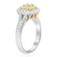 18K White & Yellow Gold Yellow Diamond Ring Size 6.5