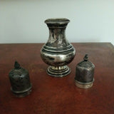 Antique Sterling Silver M25 Pair Salt and Pepper Shaker