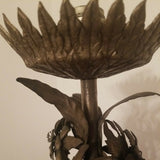 Antique Chinese Metal Lamp Base Floral