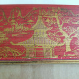 vintage chinoiserie Red Lacquer Designer Frame
