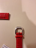 LE VIAN (LeVian) GENUINE LEATHER 14 MM WATCH STRAP ZAS 28 Red New