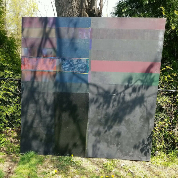 Mid Century Modern Massive Vintage Abstract Painting 84.5" x 83.5"