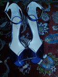 Badgley Mischka Size 9 Women's Shoes Jewel Sycamore Navy Satin