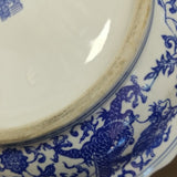 Japanese Porcelain Bowl blue and white 1950's #91408