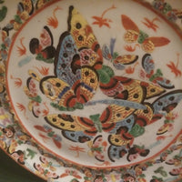 Set of 3 Antique Chinese Porcelain 200 Years old Butterfly plates