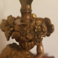 Antique Cherub Putti Cupid Bronze Lamp