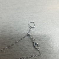 14 Karat White Gold 1.2 MM Adjustable Cable Chain With Heart  With Lobster Clasp