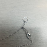 14 Karat White Gold 1.2 MM Adjustable Cable Chain With Heart  With Lobster Clasp