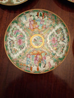 Antique Chinese Porcelain Collection Of Eight 200 Years Old Plates