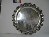 Round Sterling Silver 925 Tray Made In Portugal Hand Made Good Condition