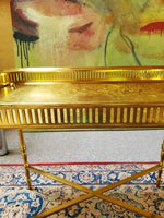 Antique gold gilt petite gallery table