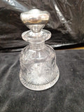 Antique Crystal Perfume Bottle Very Heavy 5.5" Tall X 4" Diameter