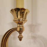 Vintage Heavy Brass Stylized Classic Modern Pair of Lamps