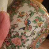 Antique Chinese Porcelain Tea Pot Rose Mandarin Canton