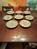 Antique Chinese Porcelain Collection Of Eight 200 Years Old Plates