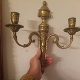 Pair Of Antique E.F. Caldwell Style Gilt Sconces