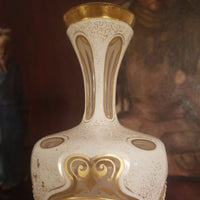 Antique Bohemian glass Moser Vase