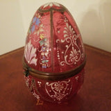 Antique Museum Ruby Moser Egg Jewel box