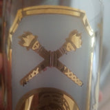 Mid Century Modern Hollywood regency Set 8 Gold Drinking Glasses