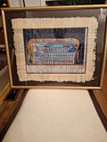 Antique  hieroglyphic Parchment Painting Signed