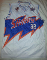 Jimmer Fredette Shanghai Sharks CBA Basketball Jersey White, Size Medium - Diamonds Sapphires Rubies Emeralds