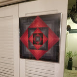 Mid century Modern Abstract Signed Pettipoint