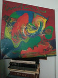 Mid Century Modern Abstract Expressionist Painting Signed