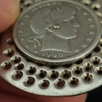 Antique Original Sterling silver Perforated Money Clip