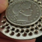 Antique Original Sterling silver Perforated Money Clip