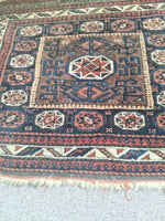 Antique 150 Year Old Oriental Rug Carpet Hand Knotted Wool Collector's Item