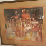 Mid Century Modern Signed Impressionist WC Painting