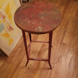 Mid Century Modern Original Paint Decorated Tall Metal Artist Stool #92258