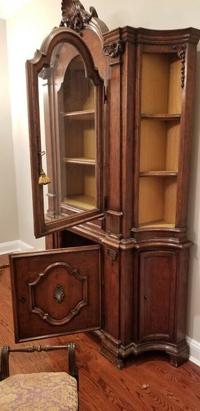 Antique Carved Wood Bookcase with Crowned Molding from Doyle Auction House of NY - Diamonds Sapphires Rubies Emeralds