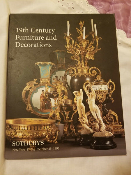 Sotheby's New York Auction catalog 19th century furniture and decorations - Diamonds Sapphires Rubies Emeralds