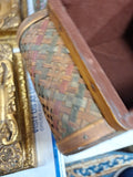 Vintage Basket Weave Jewelry Box