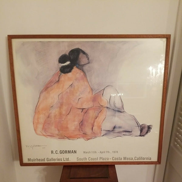 Vintage Original Poster R.C. Gorman Muirhead Galleries Costa Mesa, CA