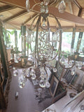 Antique French Bagues Rock Crystal Chandelier