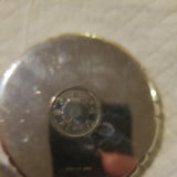 Sterling Silver 850 Small Plate With Chinese Or Japanese Coin