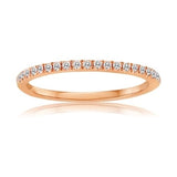 14K Rose Gold with Diamonds Ring Band 0.15 Carats Size 6.5 - Diamonds Sapphires Rubies Emeralds