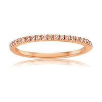 14K Rose Gold with Pink Diamonds Ring Band 0.20 Ct. Half Way Around Size 6.5 - Diamonds Sapphires Rubies Emeralds