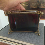 Antique Jewel Box Casket Bohemian glass  Moser